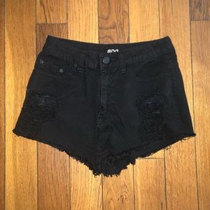 Urban outfitters high waisted black denim shorts